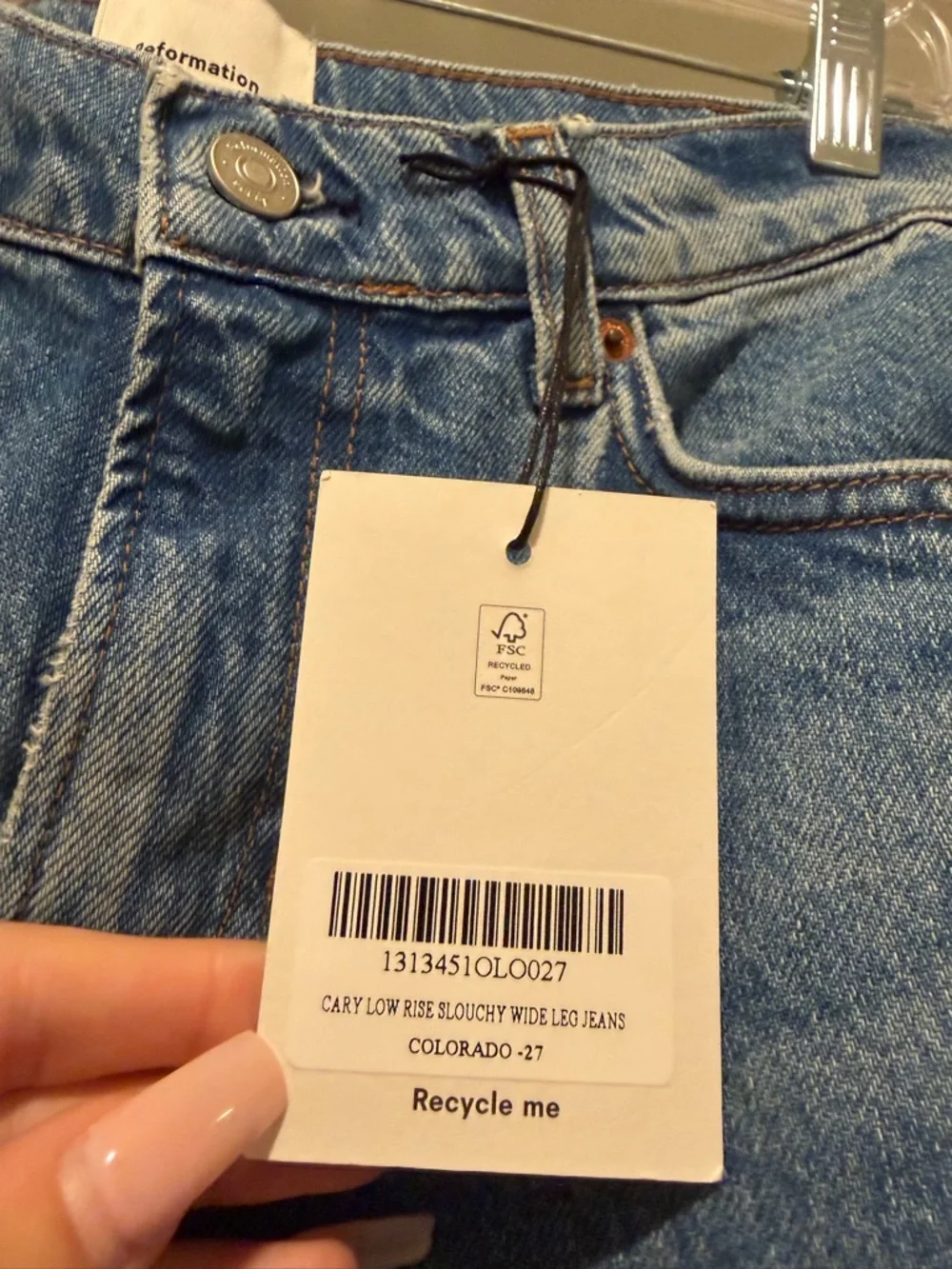 Reformation Cary Low Rise Slouchy Wide Leg Jean Colorado - Picture 3 of 10